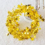 Pointed Star Garland Decoration for Christmas Tree and Stage Background Decoration Gold