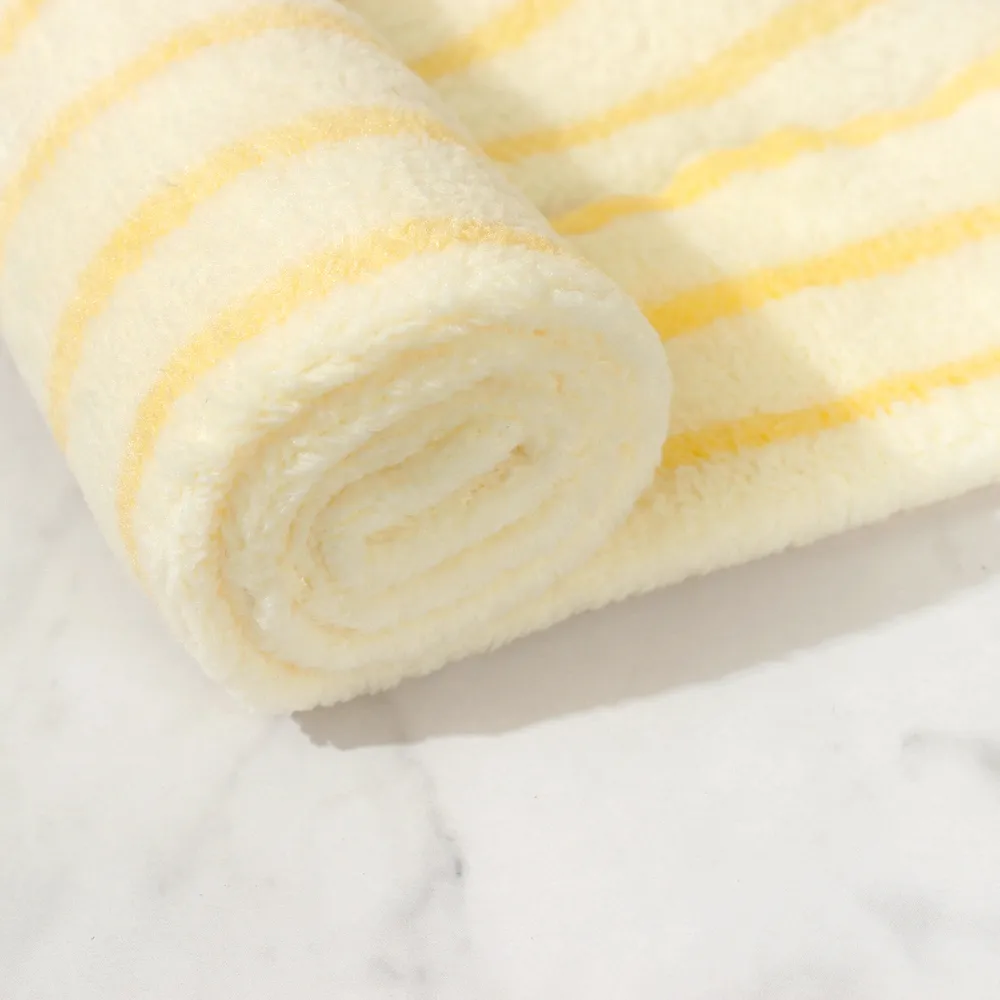 Thick and Soft Coral Fleece Towels Yellow