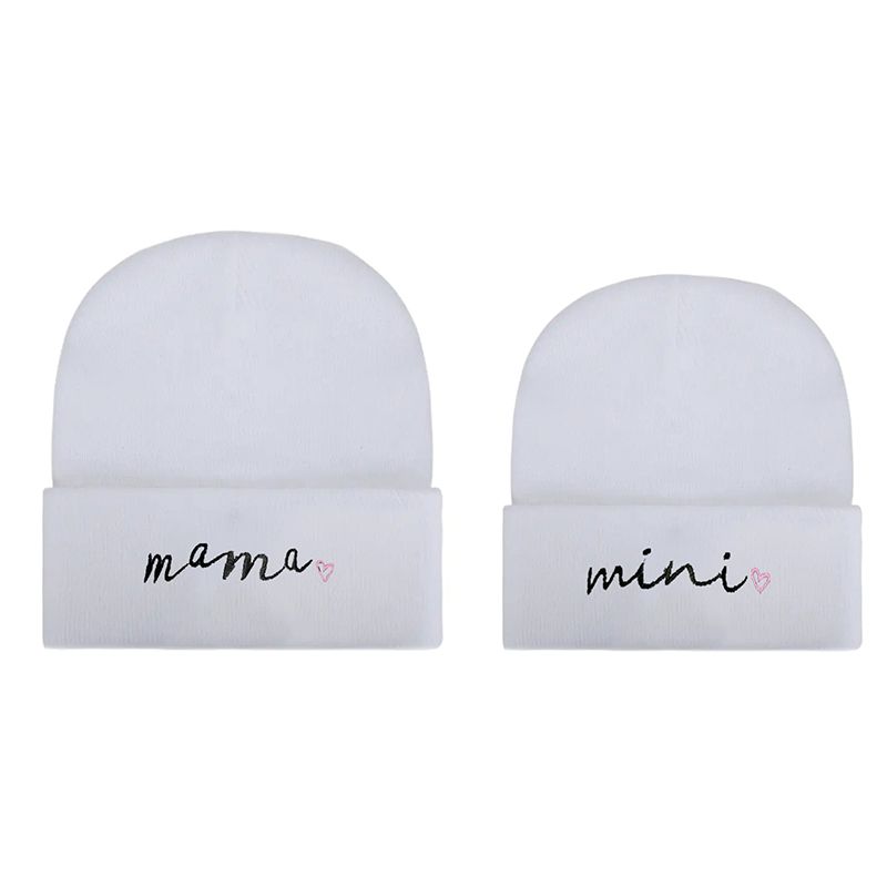Cute Casual Embroidered Knitted Hat For Parents And Children