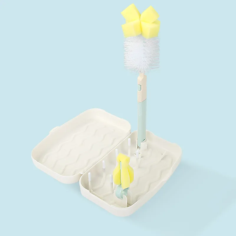 Outdoor travel portable bottle drain rack baby multi-functional bottle drying rack bottle cleaning and draining set  image 2