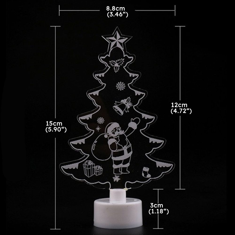 

Single LED Colorful Light Christmas Tree, Snowman, and Santa Claus Party Decoration