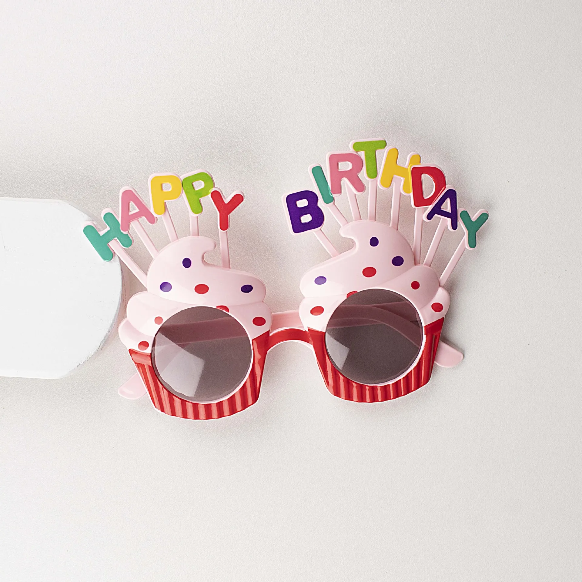 Children's favorite birthday glasses, funny photos, parties must be decorations Red