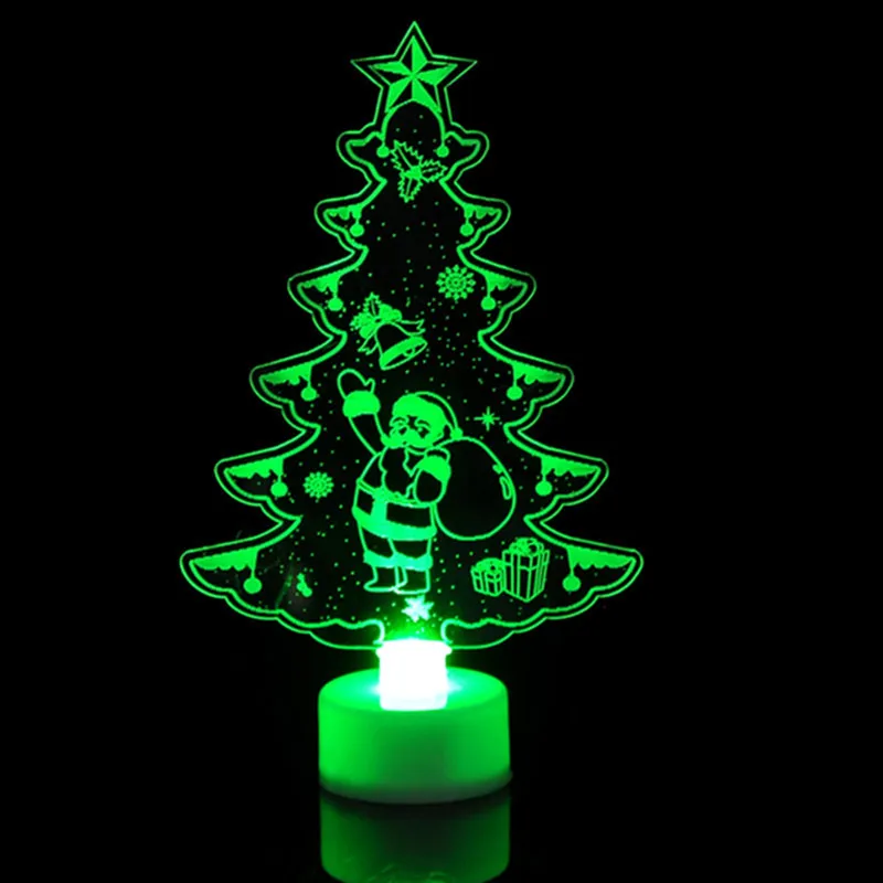 Single LED Colorful Light Christmas Tree, Snowman, and Santa Claus Party Decoration  image 5