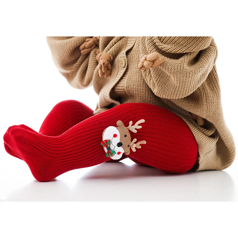 Baby/toddler needs Red Cartoon Christmas Leggings Brown image 5