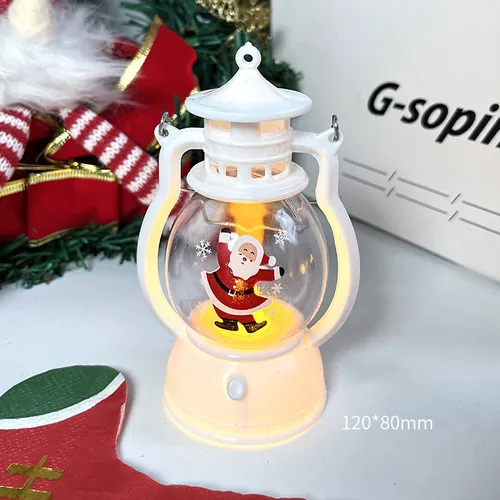 Lâmpada portátil decorativa do Natal do diodo emissor de luz na embalagem da unidade única