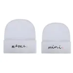 Cute casual embroidered knitted hat for parents and children  image 3