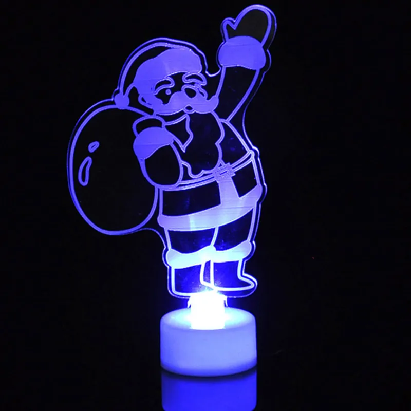 

Single LED Colorful Light Christmas Tree, Snowman, and Santa Claus Party Decoration