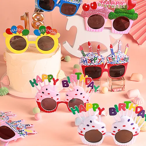 孩子們最喜歡的生日眼鏡，搞笑的照片，派對必須裝飾