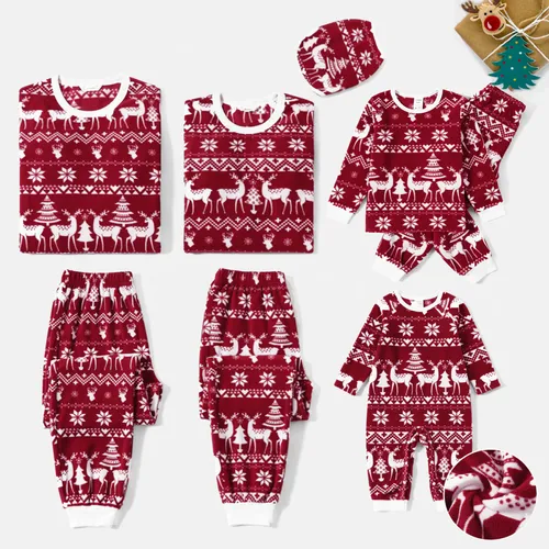 Christmas Family Matching Festival All-over Print Long-sleeve Pajamas Sets(Flame resistant)