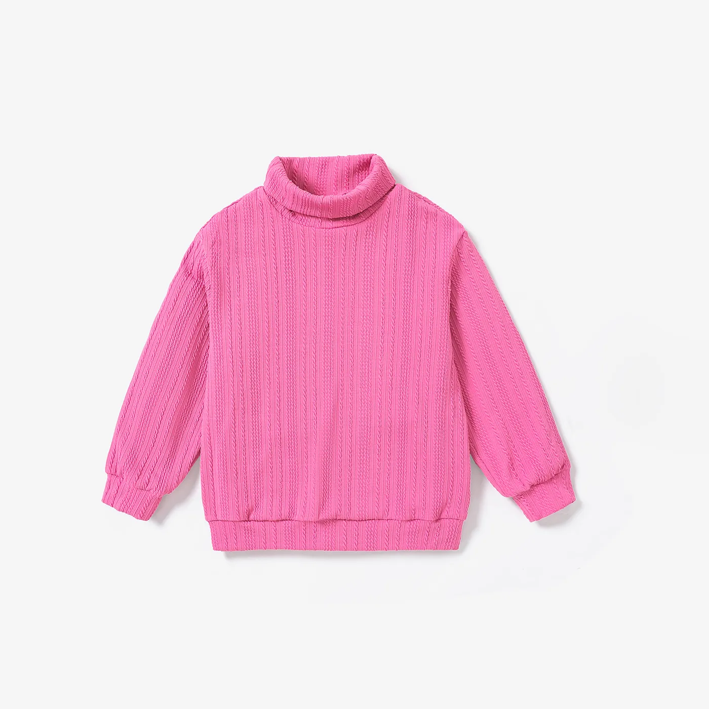 Kid Girl Avant-garde Solid Color Stand Collar Sweater/  Grid/Houndstooth Skirt   image 4