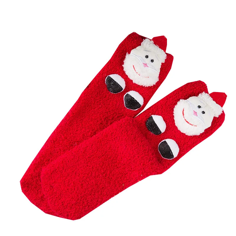 Parent-child Christmas decoration warm socks Black/White/Red big image 1