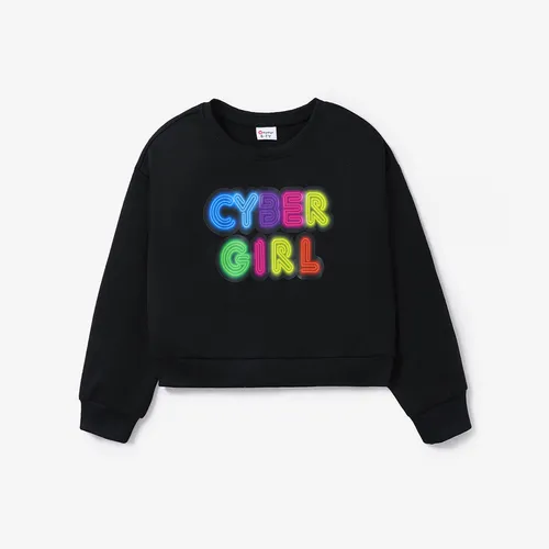 Kid Girl Avant-garde Letter Sweatshirt