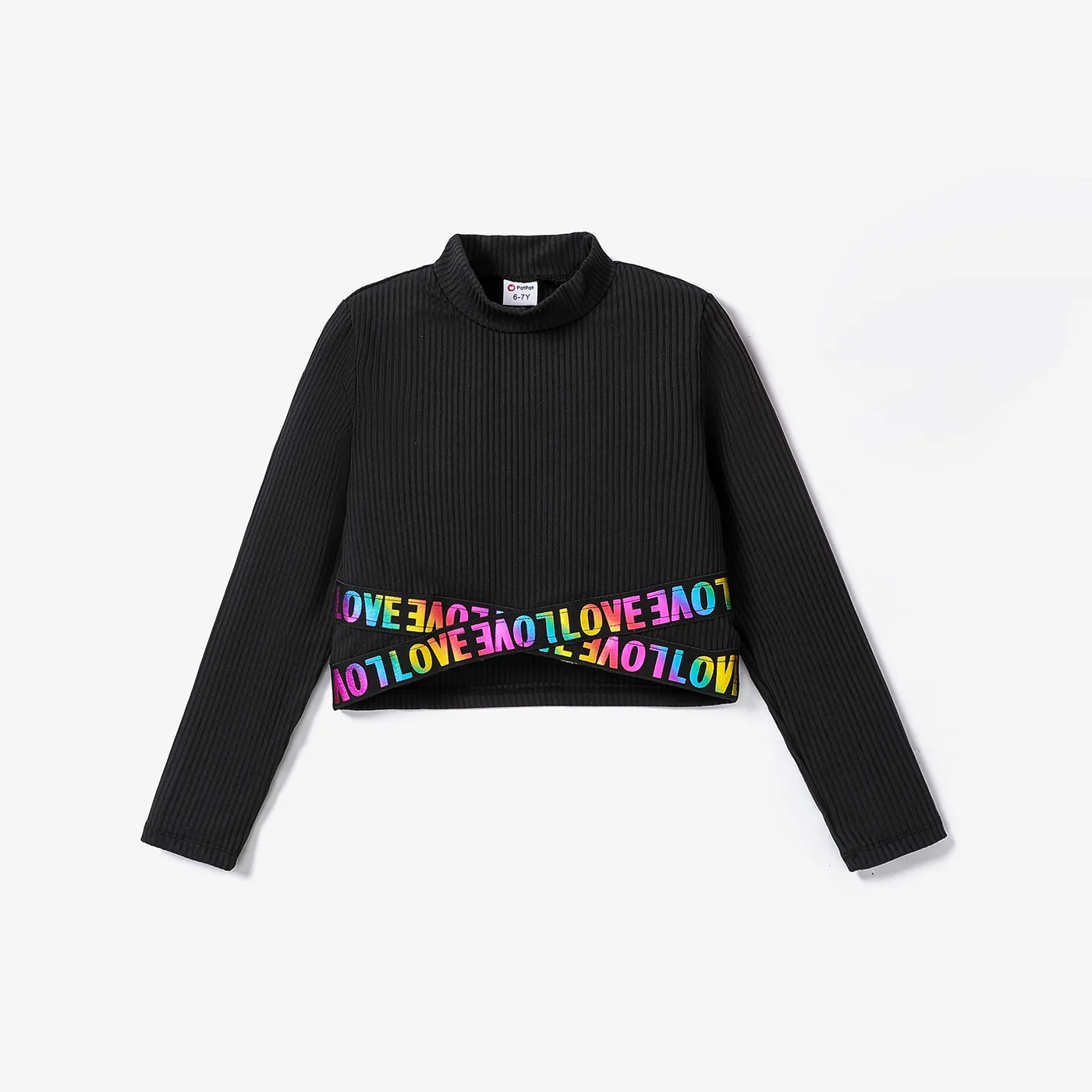 Kid Girl Braid Design Avant-garde T-shirt /Solid Color Belt Braid Pants  big image 1