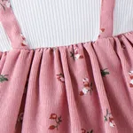 2PCS Toddler Girl Sweet Flutter Sleeve Broken Flower Suit Dress   image 6