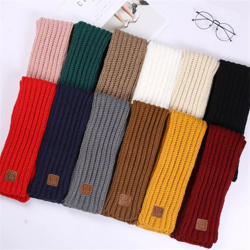 Basic thickened Warm knitted scarf for Toddler/kids/adult big image 4