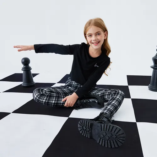 2PCS Avant-garde Letter Suit Set