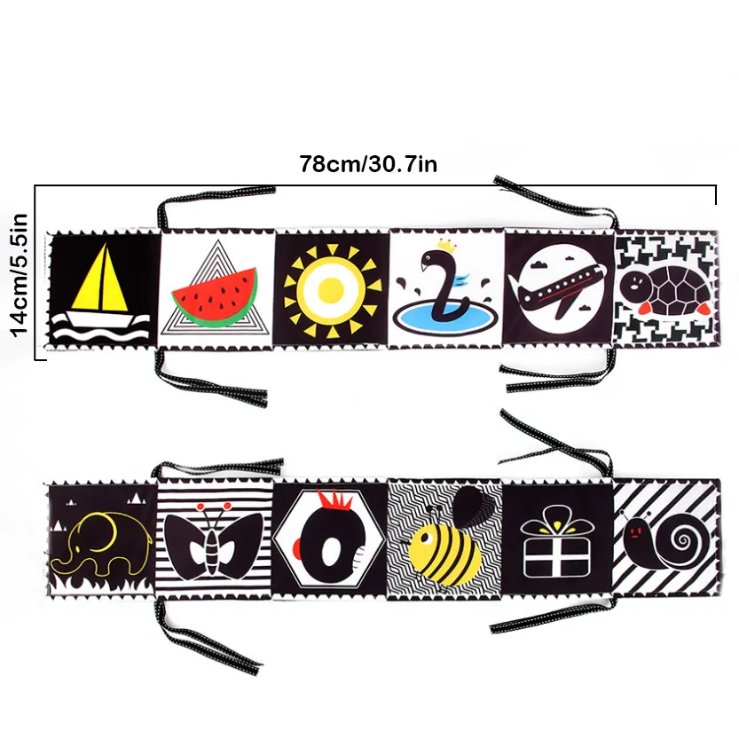 Baby Bed Bumper Cloth Book-Durable and Tear-resistant Yellow image 2