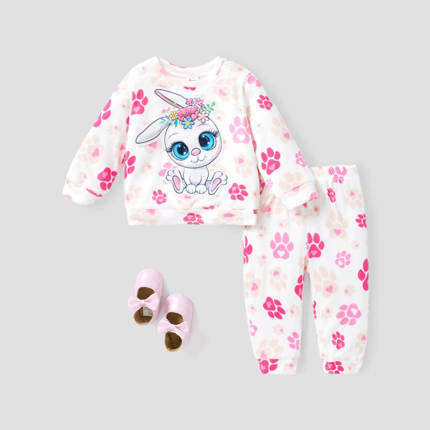 

2PCS Baby Girl Sweet Rabbit Top/ Pant Sets