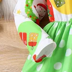 Toddler Girl Christmas Flutter Sleeves Dress   image 5