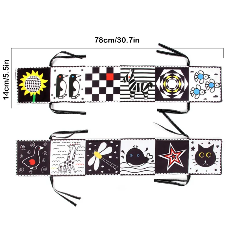Baby Bed Bumper Cloth Book-Durable and Tear-resistant White image 2