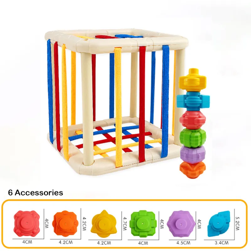Rainbow Stacking Toy Set for Infant's Early Learning Red big image 1
