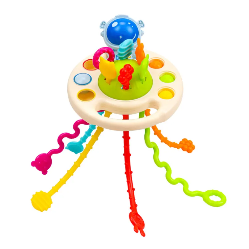 Animal-themed Finger Pull and Chew Toy. OffWhite