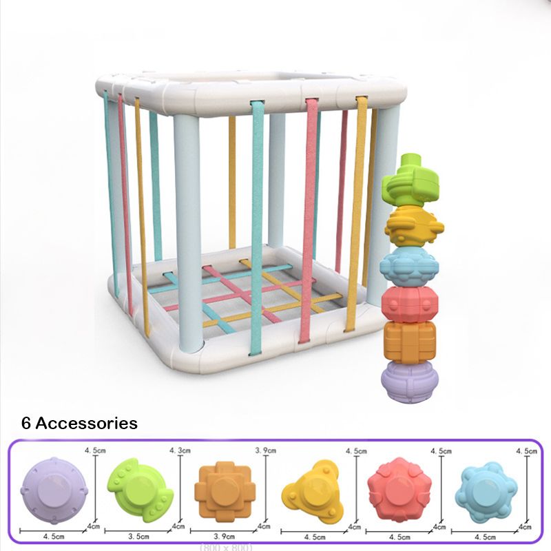 Ensemble De Jouets Empilables Arc-en-ciel Pour L’apprentissage Précoce Des Nourrissons