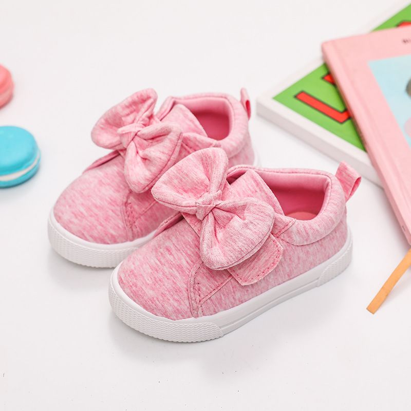 Toddlers And Kids Girl's Sweet Bow Decor Velcro Casual Shoes