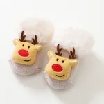 Baby's Christmas Socks, Winter Warm Thickened Coral Velvet Floor Socks Khaki image 2