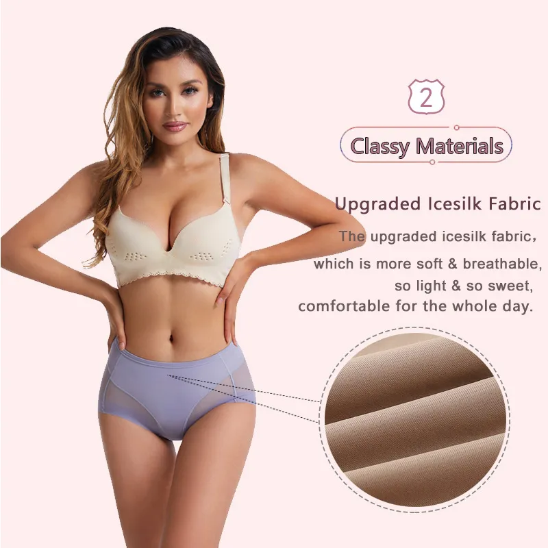 Women's high-waisted, hip-lifting, breathable mesh design, shaping, comfortable and sexy underwear  image 3