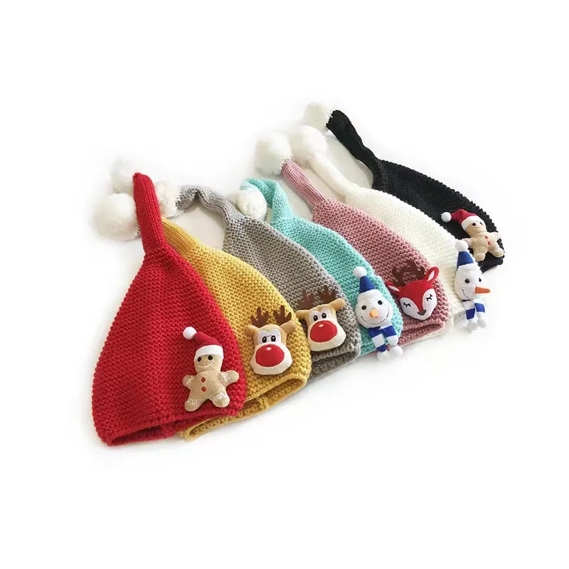 Baby/toddler Childlike Christmas knitted hat Pink image 3