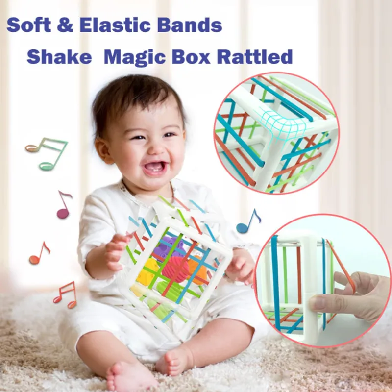 Rainbow Stacking Toy Set for Infant's Early Learning Red image 3
