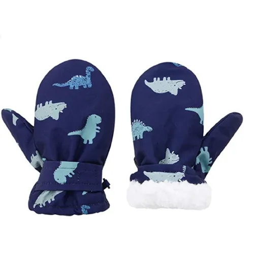 Toddler/kids Childlike Christmas fleece waterproof warm ski mittens