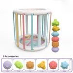 Rainbow Stacking Toy Set for Infant's Early Learning Blue