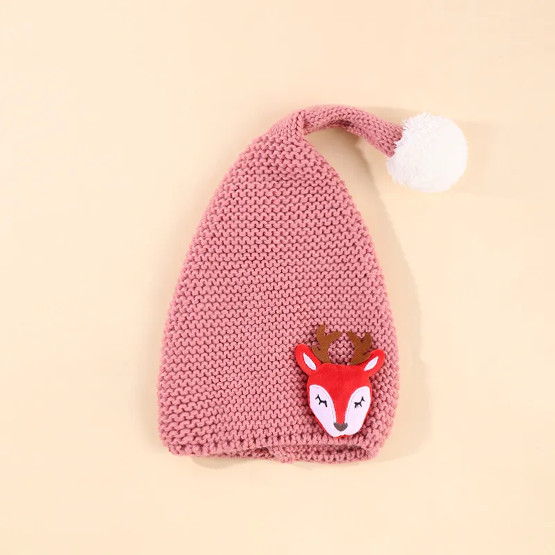 Baby/toddler Childlike Christmas knitted hat Pink image 2