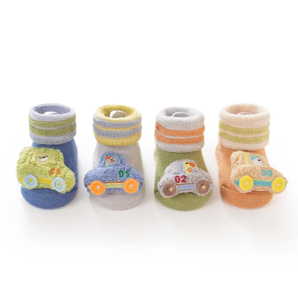 Baby‘s ’Cute car doll dotted terry floor socks  image 3