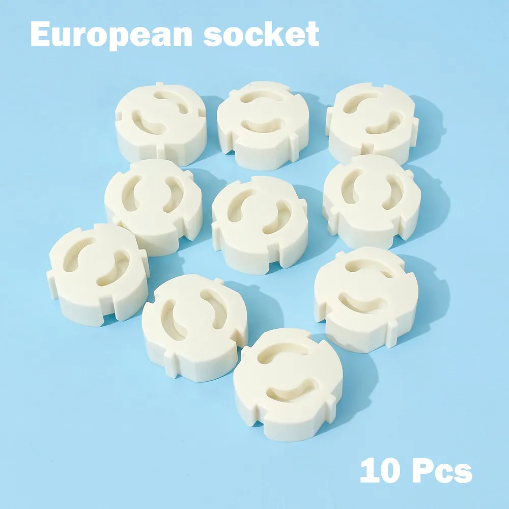 10-pack European Socket Covers with Electrical Safety Features Color-B