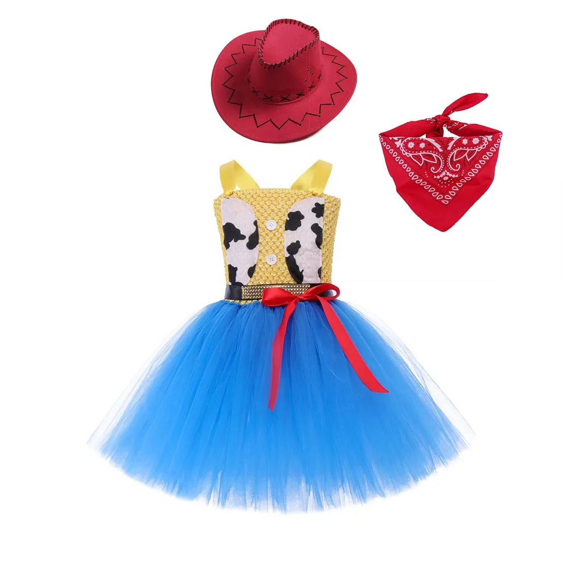 3PCS Toddler/Kid Girls Cowgirl Costume Set