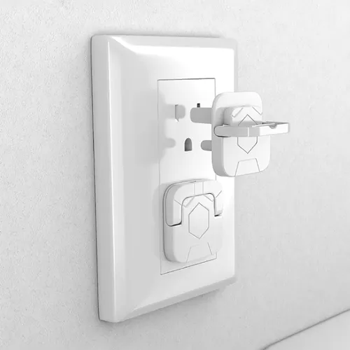 Paquete de 10 cubiertas de enchufe europeas con características de seguridad eléctrica