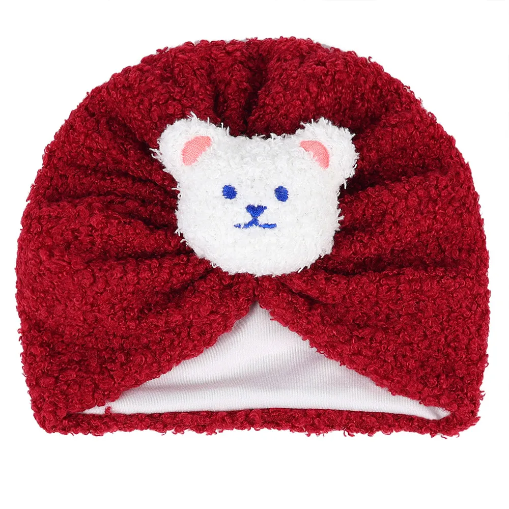 Baby's teddy fleece warm fetal cap  big image 1