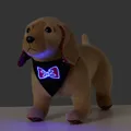 Go-Glow Light Up Pet Bandana with Color-block Stripes for Small Medium Pets Including Controller (Built-In Battery)  image 3