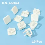 10-pack European Socket Covers with Electrical Safety Features Color-C