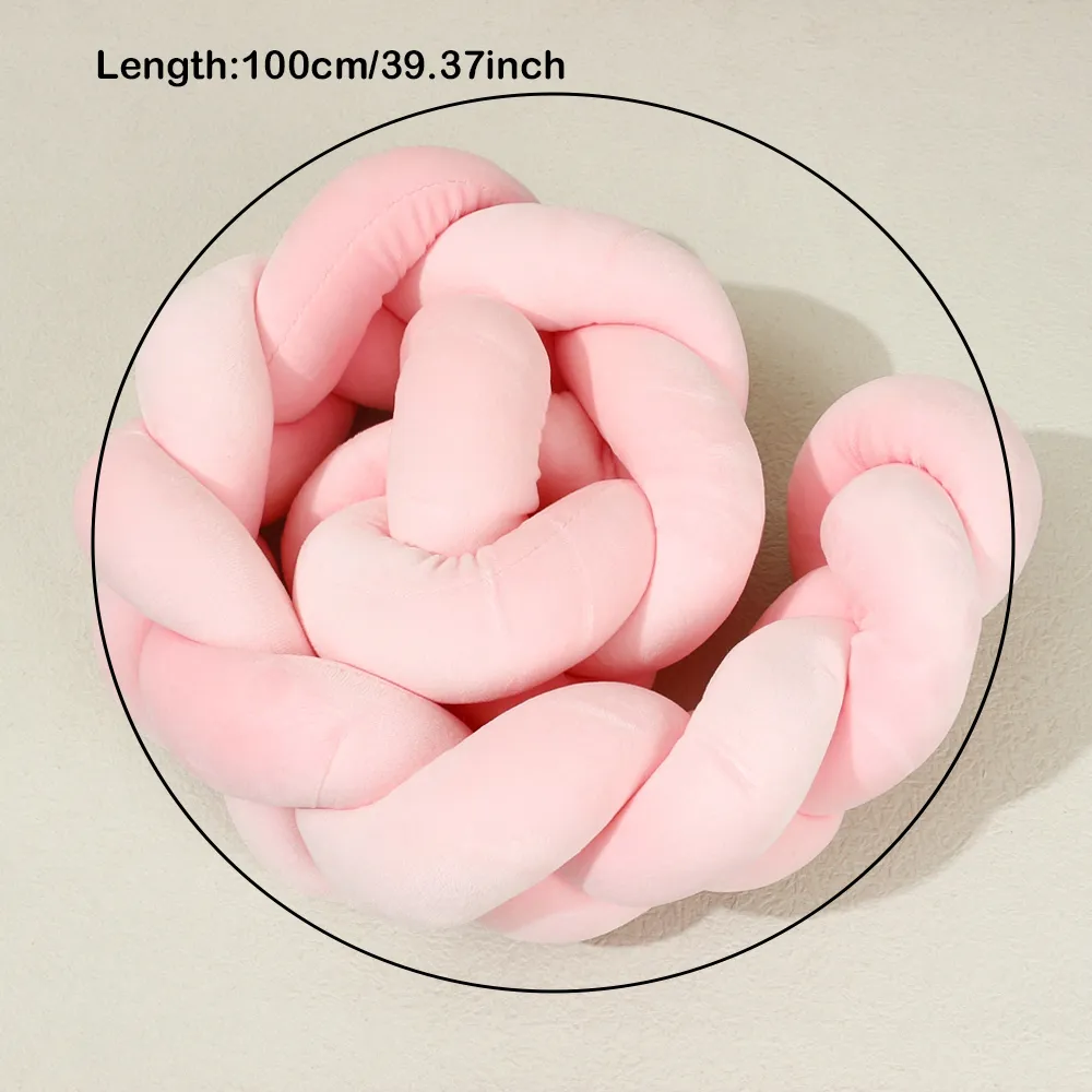 Baby Bed Bumper with Anti-Collision Design Pink image 5