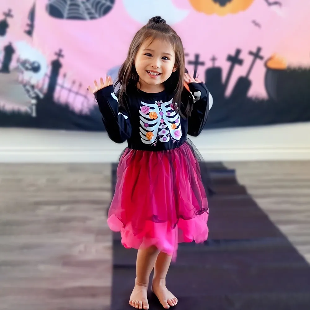 Girls' Halloween Multi-layered Dress big image 2