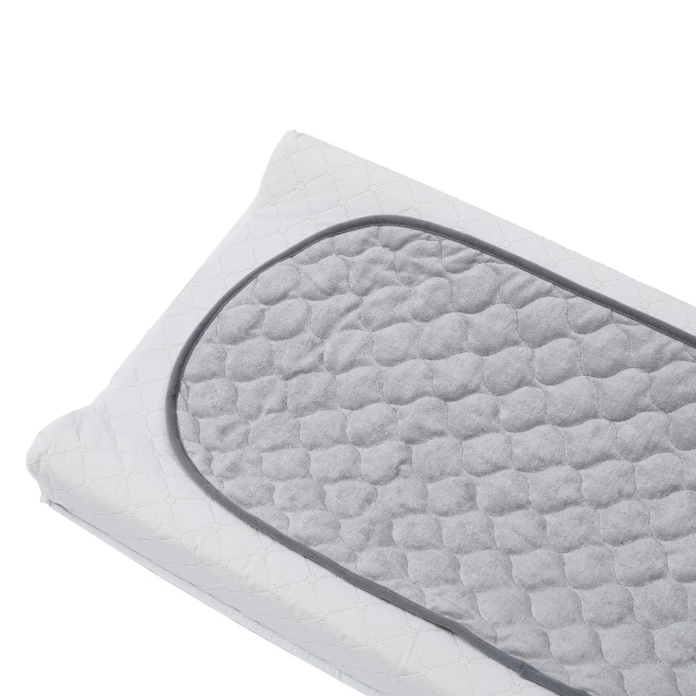1pcs Reusable Waterproof Bamboo Cotton Baby Diaper Changing Pad Grey big image 1