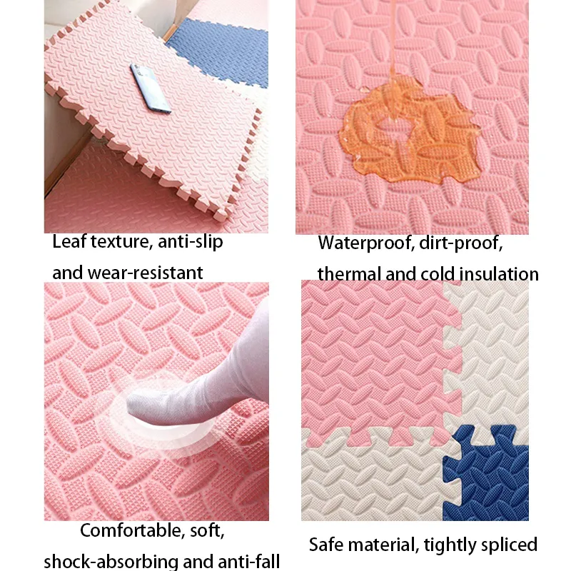 Fußmatten mit Schaumstoffmuster - rutschfest und wasserdicht, mehrere Farben für Schlafzimmer und Zuhause Türkis big image 1