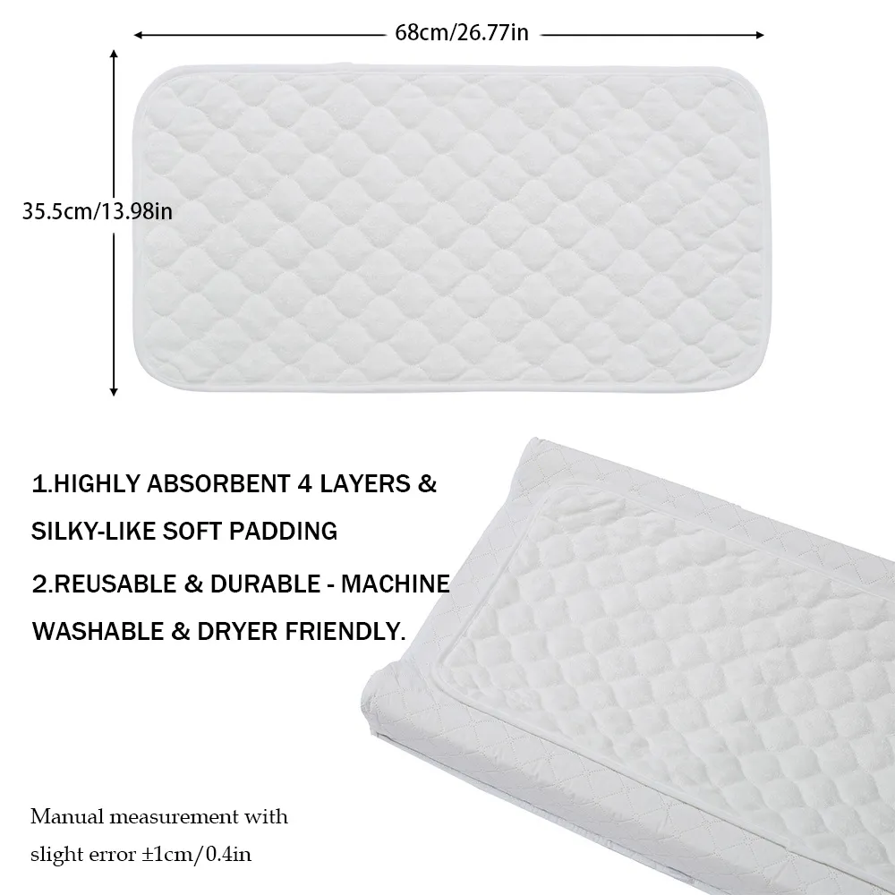 1pcs Reusable Waterproof Bamboo Cotton Baby Diaper Changing Pad  image 3