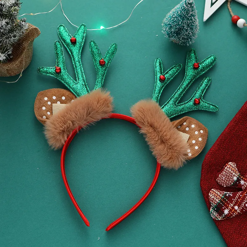 

Christmas Greet Bell Elk Antler Red Headband for Toddler/kids/adult