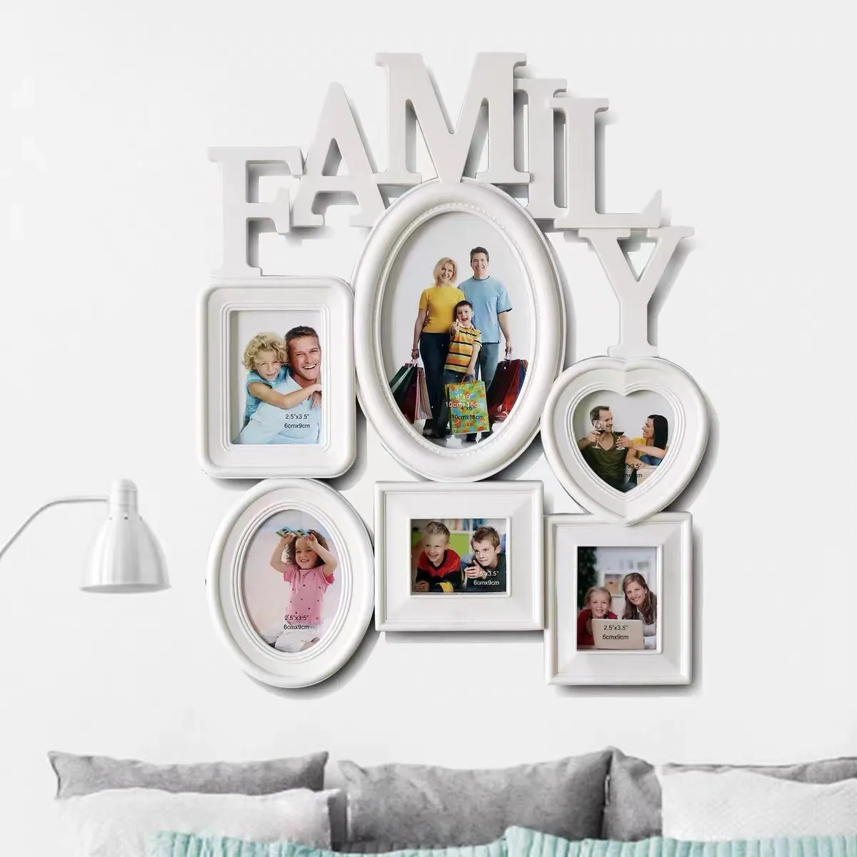 Family Parent-Child Combination Photo Frame Set White image 2