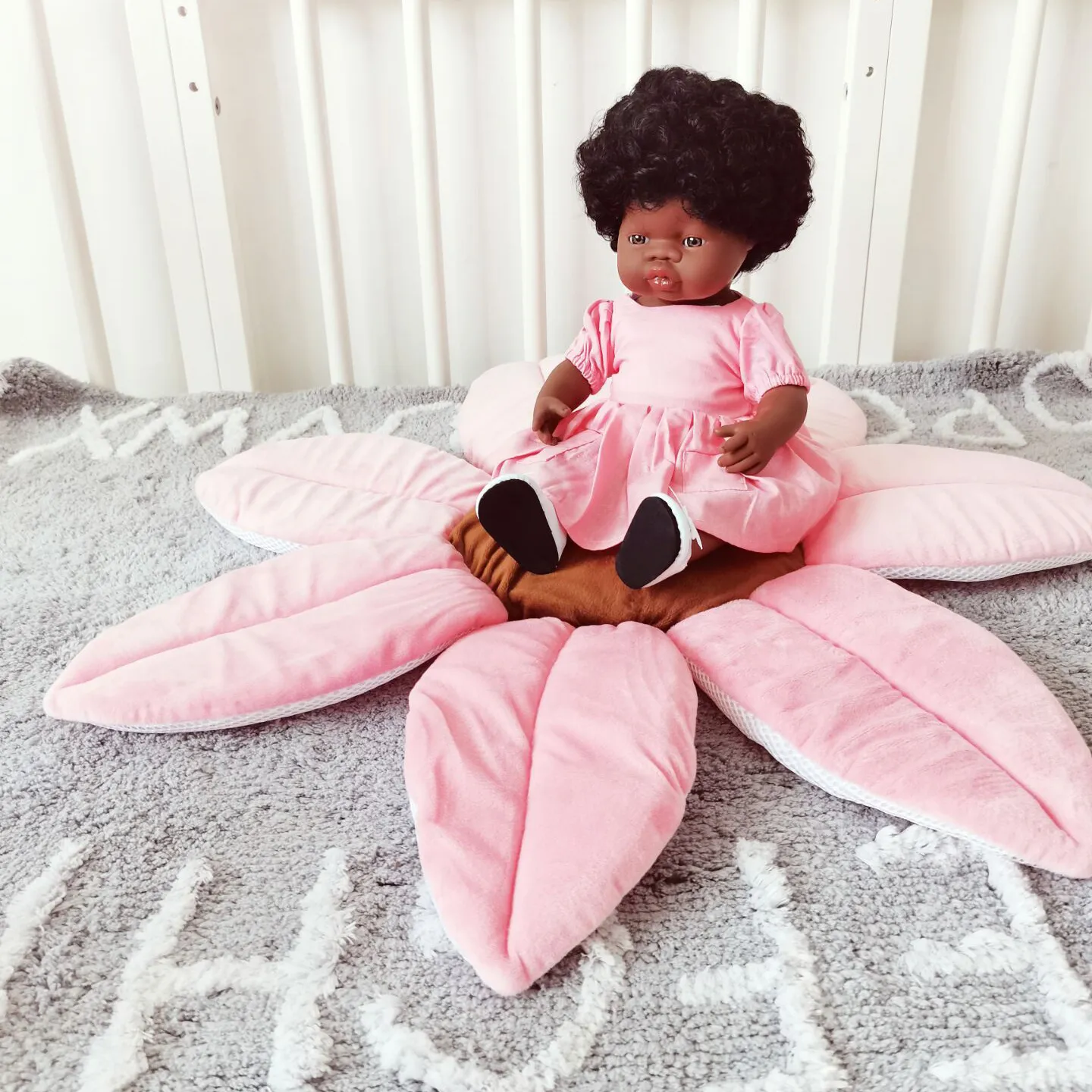 Almofada de banho dos desenhos animados bonito para a experiência de banho segura do bebê Rosa